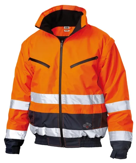 Bomber bicolore Alta Visibilità — Bomber bicolore Alta Visibilità Siggi, personalizzabile con ricamo. Settori: Alta visibilità, Industria Edilizia Artigianato, Outdoor.