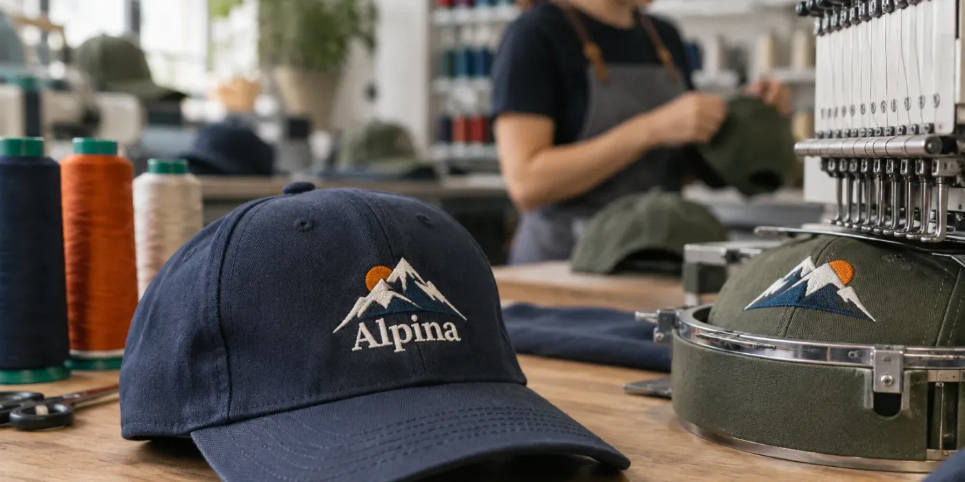 Cappelli con ricamo personalizzato, come li facciamo in laboratorio