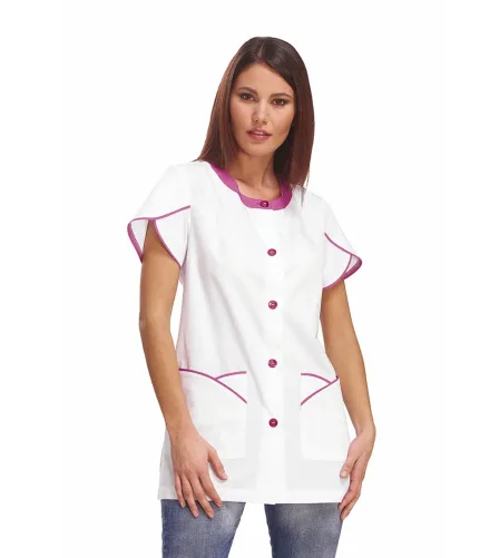 Casacca Gretel donna manica corta — Casacca Gretel donna manica corta Siggi, personalizzabile con ricamo. Settori: Negozi Commercio Servizi, Sala e Bar.