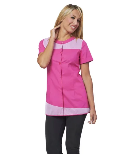 Casacca Guenda donna manica corta — Casacca Guenda donna manica corta Siggi, personalizzabile con ricamo. Settori: Negozi Commercio Servizi, Sala e Bar.