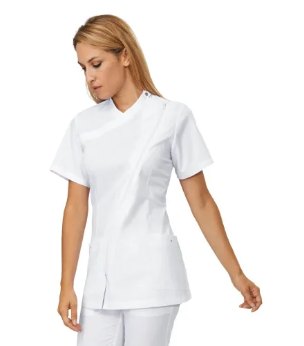 Casacca Jess donna manica corta — Casacca Jess donna manica corta Siggi, personalizzabile con ricamo. Settori: Centri estetici, Farmacie e Servizi, Saloni e Parrucchiere, Studi dentistici, Wellness e Spa.