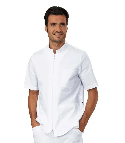 Casacca Nolan manica corta — Casacca Nolan manica corta Siggi, personalizzabile con ricamo. Settori: Centri estetici, Farmacie e Servizi, Infermieri e Assistenti, Studi dentistici, Studi medici e Strutture sanitarie.