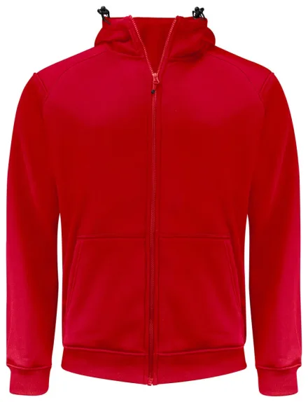 Felpa full zip cappuccio ProJob 2133 — Felpa cappuccio full zip. Cappuccio regolabile. Tasche laterali. Polsini e girovita a costina.