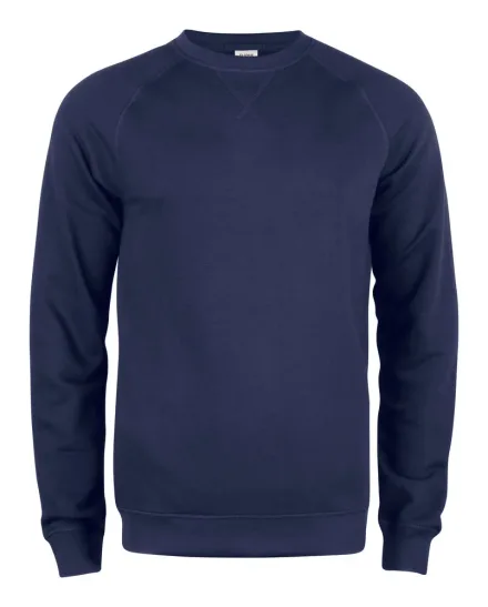 Felpa girocollo Premium OC in cotone organico — Felpa girocollo in Cotone Organico. Tessuto non garzato stabilizzato. Costine 1/1 elasticizzate. Parasudore in twill con loop. Maniche raglan con cuciture ribattute. Taschino laterale con zip invisibile. Asole per auricolari.