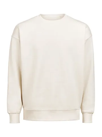 Felpa girocollo Untagged Movement loose fit unisex in cotone organico — Felpa unisex dalla vestibilità over per un look rilassato, realizzata in un mix di 80% cotone biologico e 20% poliestere riciclato. Con un tessuto resistente da 350 g/m², offre una sensazione di morbidezza e comfort. Colletto, polsini e orlo inferiore a coste 2x1. Tessuto stabilizzato con trattament