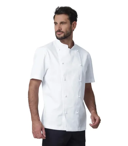 Giacca chef Antonio manica corta — Giacca chef Antonio manica corta Siggi, personalizzabile con ricamo. Settori: Chef e Cucina.