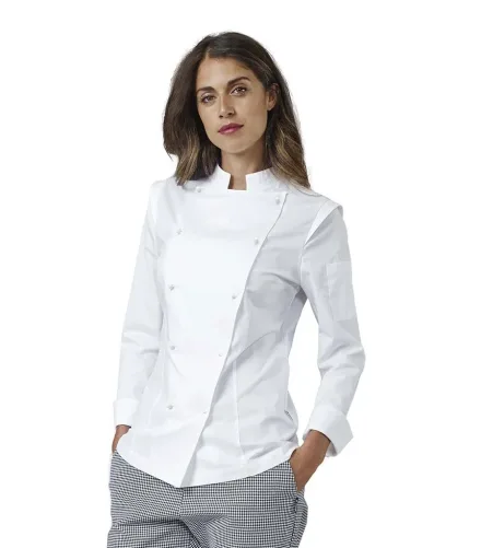 Giacca chef Dalila donna — Giacca chef Dalila donna Siggi, personalizzabile con ricamo. Settori: Chef e Cucina.