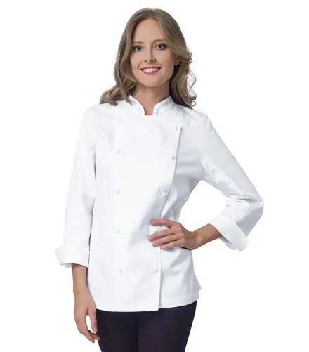 Giacca chef Emma donna — Giacca chef Emma donna Siggi, personalizzabile con ricamo. Settori: Chef e Cucina.