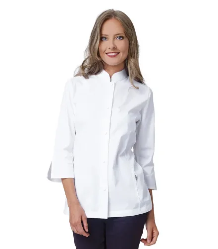 Giacca chef Mina donna — Giacca chef Mina donna Siggi, personalizzabile con ricamo. Settori: Chef e Cucina.