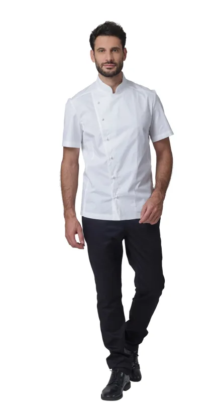 Giacca chef Nick manica corta — Giacca chef Nick manica corta Siggi, personalizzabile con ricamo. Settori: Chef e Cucina.