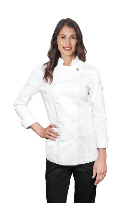 Giacca chef Olivia — Giacca chef Olivia Siggi, personalizzabile con ricamo. Settori: Chef e Cucina.