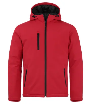 Giubbino Padded Hoody Softshell — Giacca softshell imbottita con cappuccio, pensata per le giornate fredde e predisposta per un ricamo STILMAR pulito grazie alla fodera apribile.