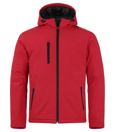 Giubbino Padded Hoody Softshell — Giacca softshell imbottita con cappuccio, pensata per le giornate fredde e predisposta per un ricamo STILMAR pulito grazie alla fodera apribile.