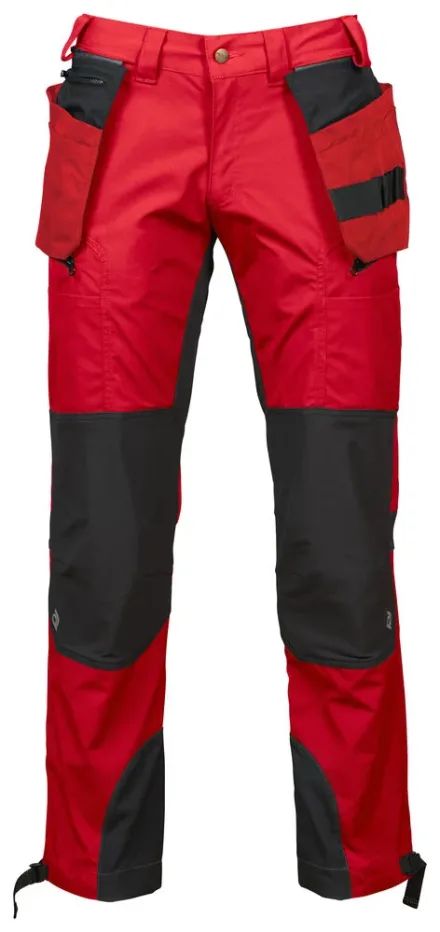 Pantaloni stretch multitasche ProJob 3520 — Pantaloni con tasche flottanti. Tasconi cargo con zip. Vano per ginocchiere. Tasca per smartphone. Inserti elasticizzati. Fondo gamba regolabile.