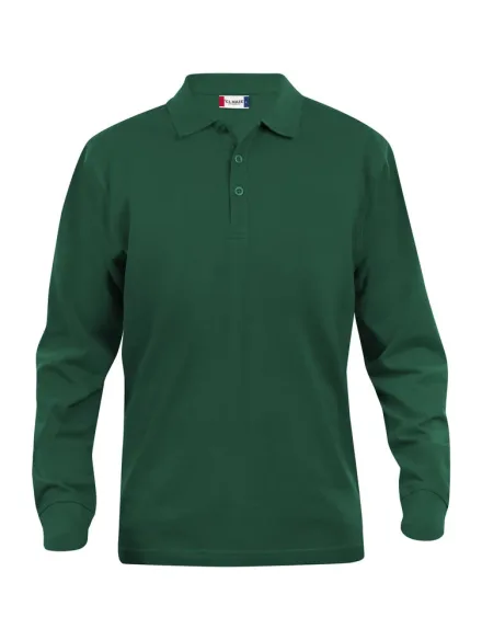 Polo Classic Lincoln manica lunga — Polo piquet manica lunga. Tessuto pettinato stabilizzato. Tre bottoni tono su tono. Nastrino parasudore. Versione uomo con polsini elasticizzati, donna senza polsini. Cuciture ribattute. Spacchetti laterali. Vestibilità slim-fit.