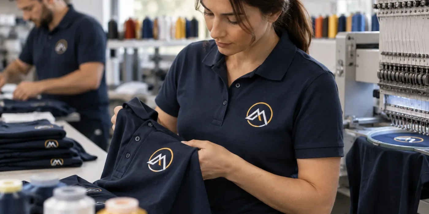 Polo personalizzata con ricamo, come la facciamo in laboratorio