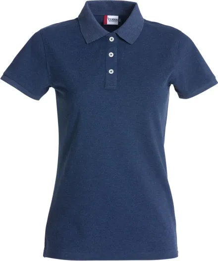 Polo Stretch Premium donna — Polo piquet elasticizzata mezza manica. Tessuto premium-stretch pettinato e stabilizzato con trattamento enzimatico. Due bottoni per uomo e tre per donna. Nastrino parasudore. Bordo manica con costina. Spacchetti laterali con croce ricamata di rinforzo.
