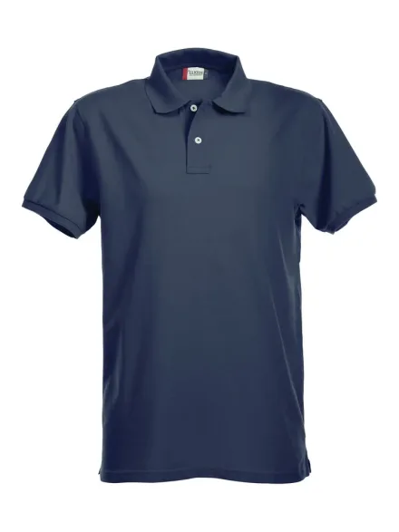 Polo Stretch Premium — Polo piquet elasticizzata mezza manica. Tessuto premium stretch pettinato e stabilizzato con trattamento enzimatico. Due bottoni per uomo e tre per donna. Nastrino parasudore. Bordo manica con costina. Spacchetti laterali con croce ricamata di rinforzo.