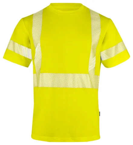 T-shirt alta visibilità EN ISO 20471 classe 3/2 ProJob 6013 — T-shirt alta visibilità in tessuto doppiato. Poliestere misto cotone. Inserti rifrangenti 3M.