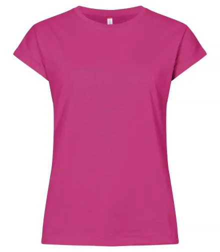 Top Fashion donna — T-shirt donna loose-fit. Tessuto morbido elasticizzato. Colletto elasticizzato ribattuto. Nastrino parasudore. Cuciture laterali.